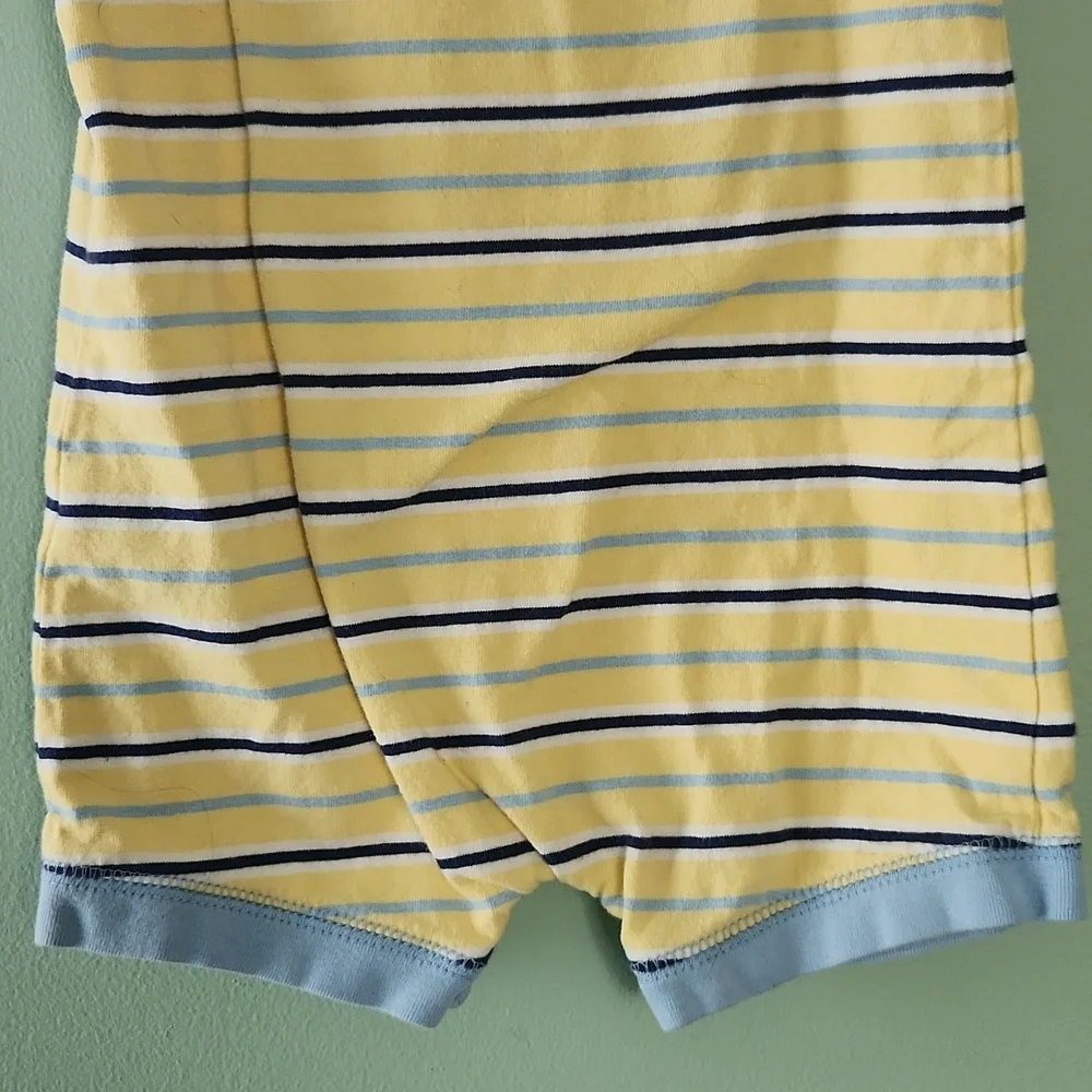 Carter's Yellow and Blue Striped Baby Romper